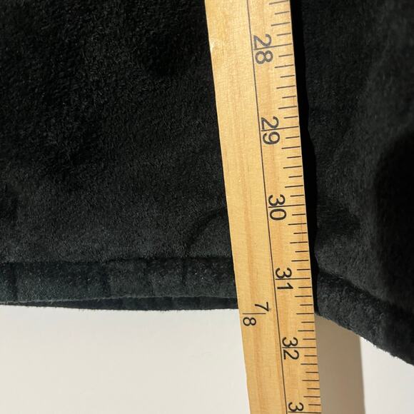 Jones New York‎ Black Suede Leather Faux Fur Coat Jacket Women’s Size Large - Picture 6 of 7